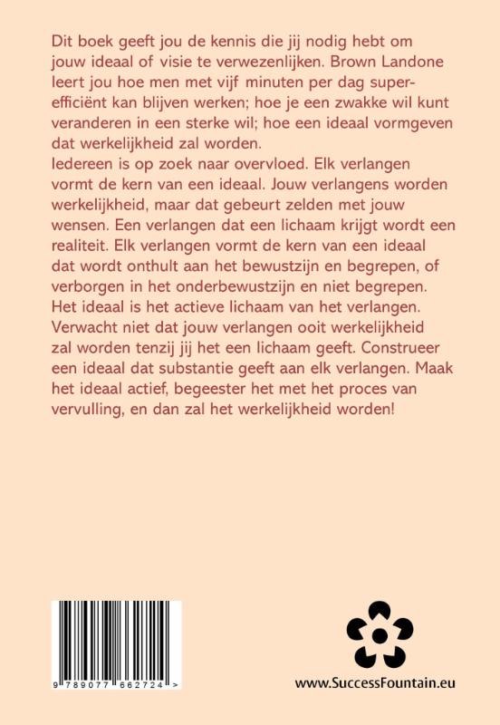 Achterkant van Hoe men verlangens en idealen kan realiseren