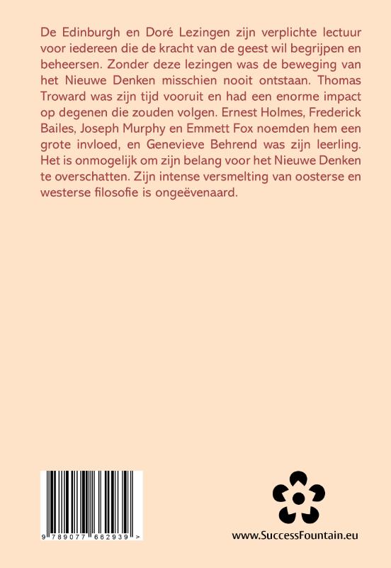 Achterkant van De Edinburgh en Doré lezingen