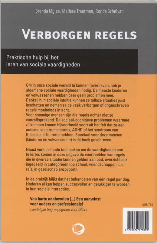 Achterkant van Verborgen regels