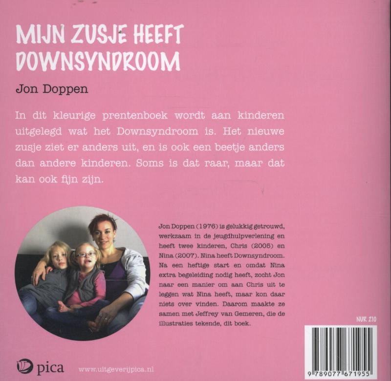 Achterkant van Mijn zusje heeft Downsyndroom