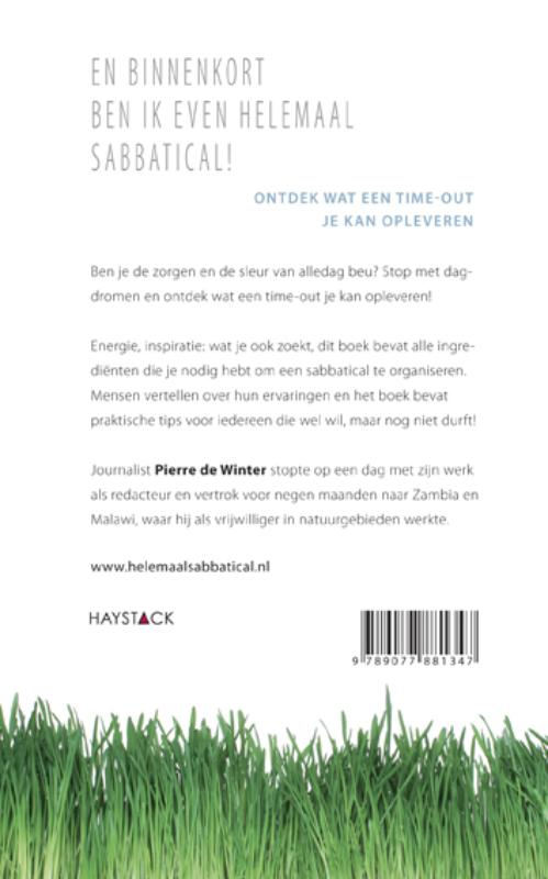 Achterkant van En binnenkort ben ik even helemaal sabbatical