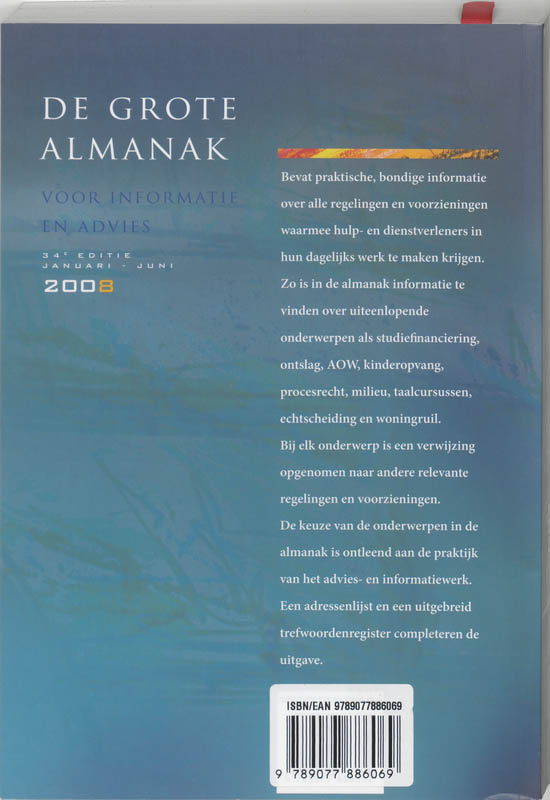 Achterkant van 34e editie Januari-Juli 2008