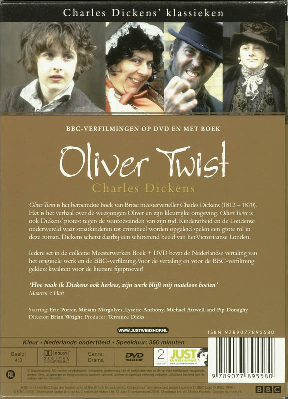 Achterkant van Oliver Twist