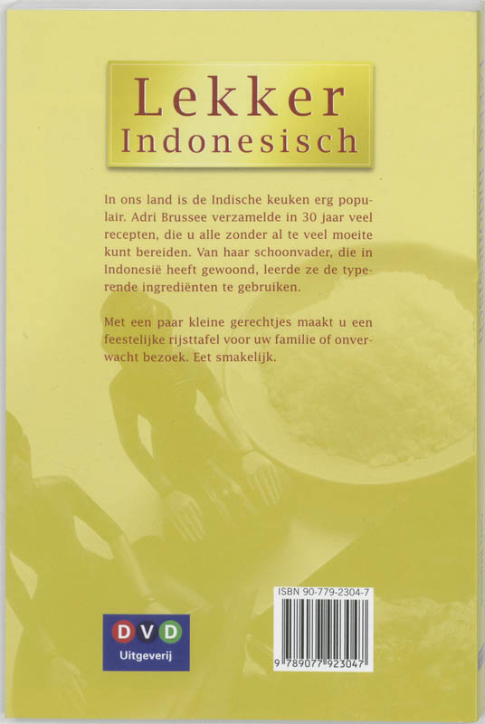 Achterkant van Lekker Indonesisch