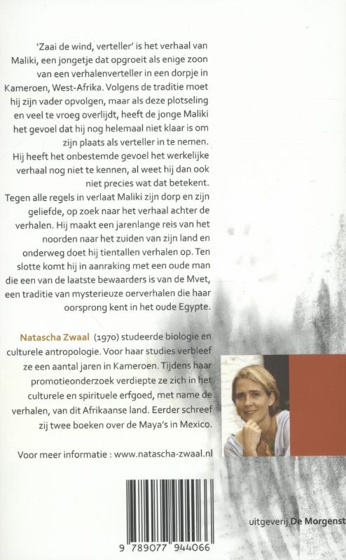 Achterkant van Zaai de wind, verteller
