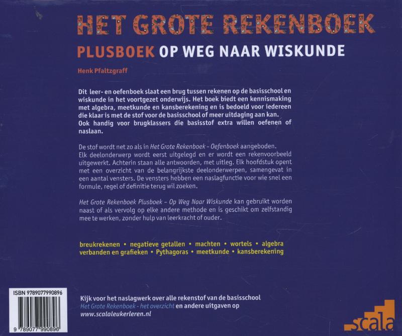 Achterkant van Het grote rekenboek plusboek