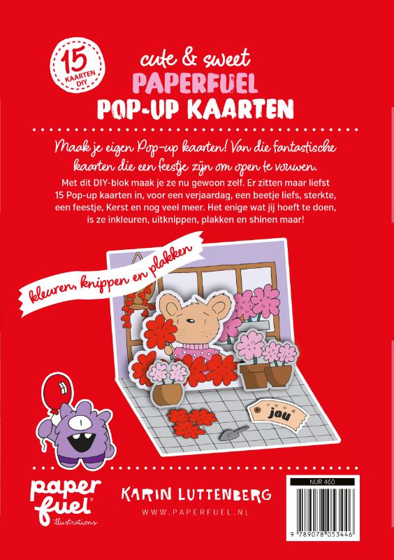 Achterkant van Cute & Sweet Paperfuel Pop-up kaarten