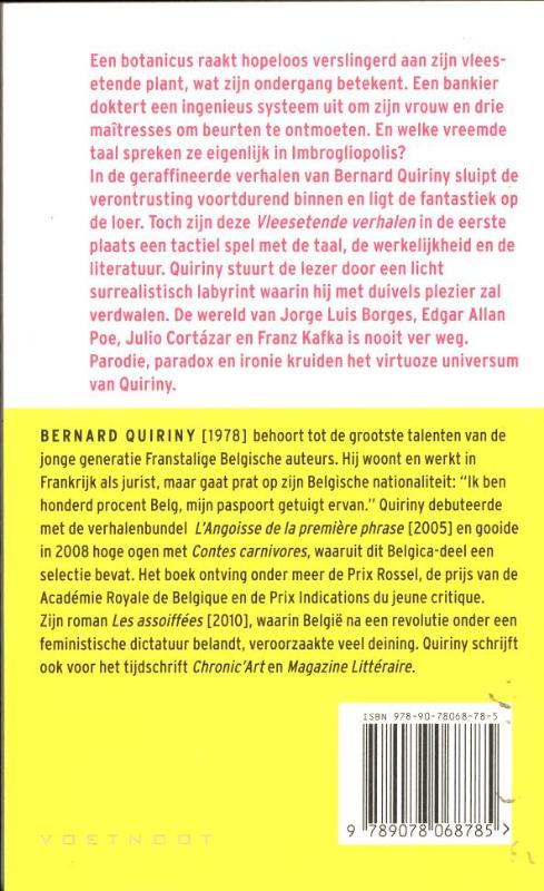 Achterkant van Vleesetende verhalen
