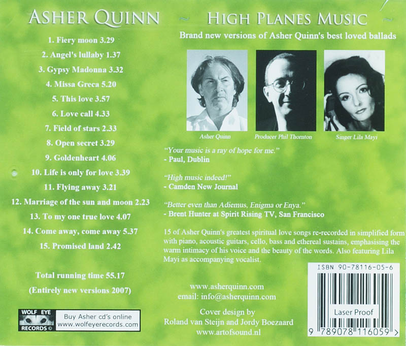 Achterkant van High planes music