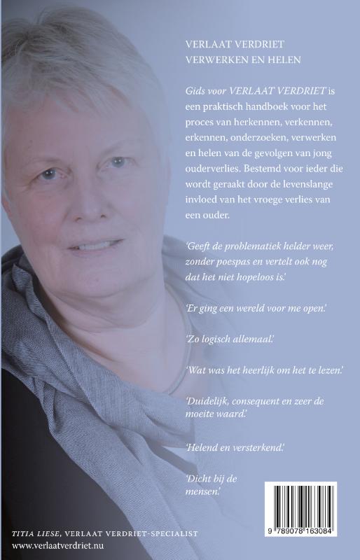 Achterkant van Gids voor Verlaat Verdriet