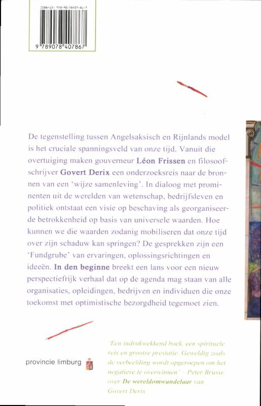 Achterkant van In den beginne