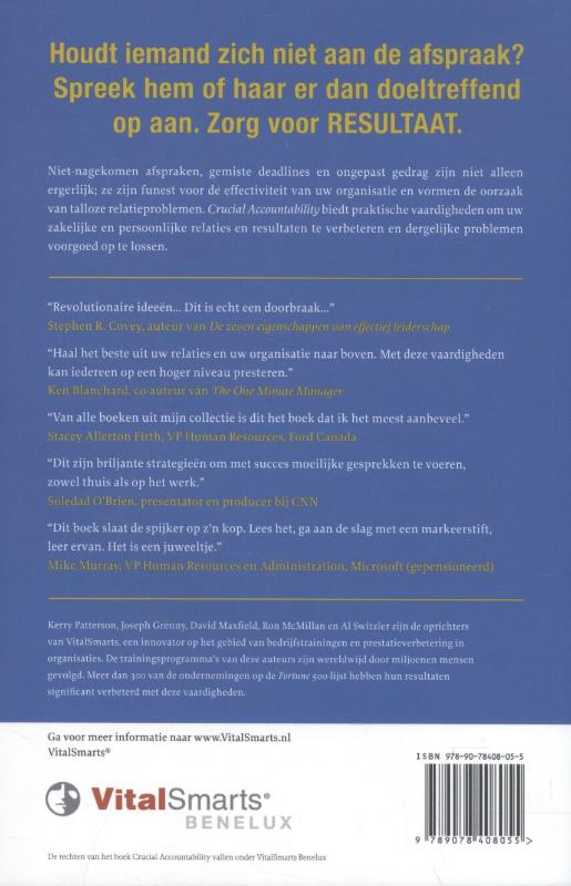 Achterkant van Crucial accountability