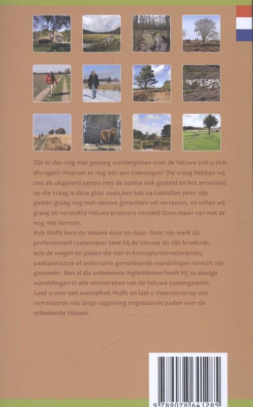 Achterkant van Wandelen over de onbekende Veluwe