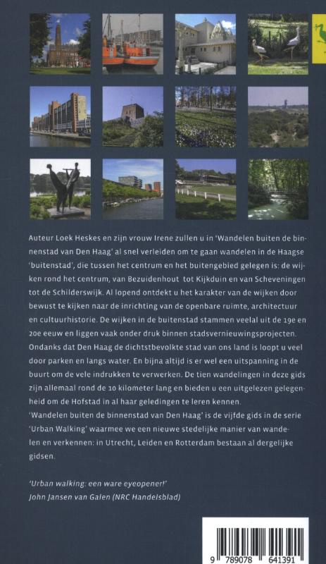 Achterkant van Wandelen buiten de binnenstad van Den Haag