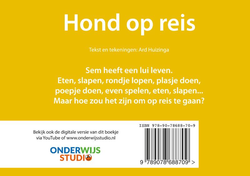 Achterkant van Hond op reis