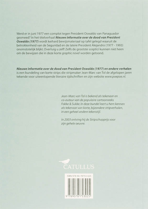 Achterkant van Nieuwe informatie over de dood van President Oswaldo en andere verhalen