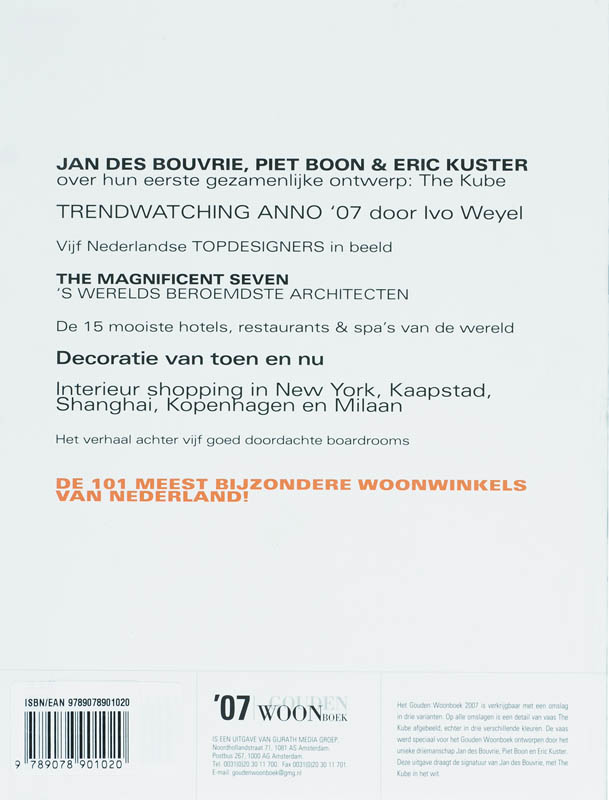 Achterkant van Gouden Woonboek 2007