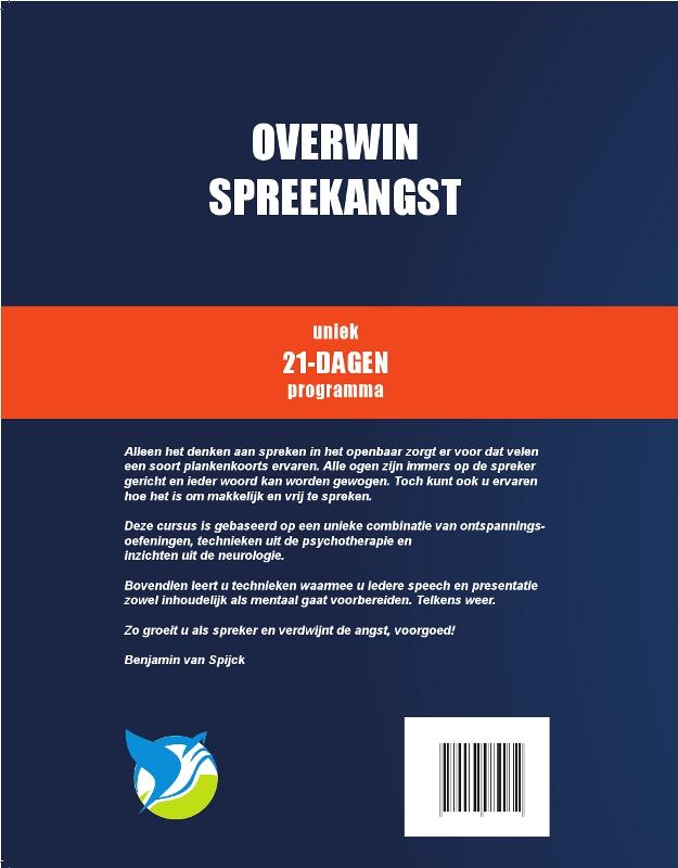 Achterkant van Overwin Spreekangst