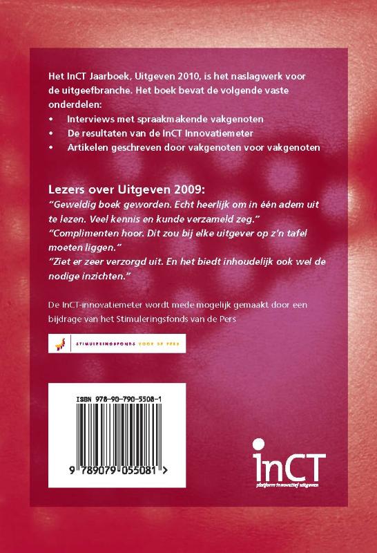 Achterkant van InCT Jaarboek