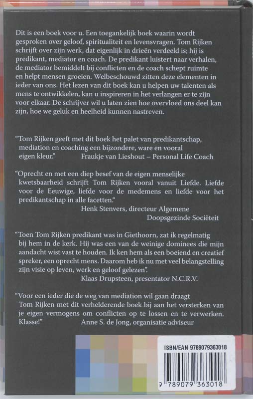 Achterkant van Predikant Mediator Coach