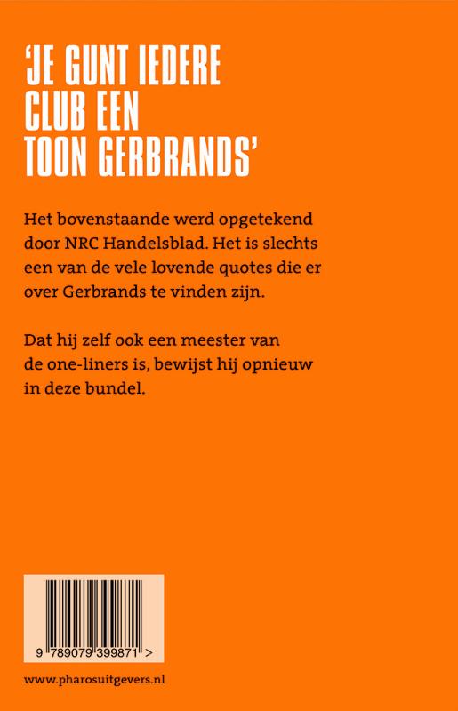 Achterkant van Presteren kent geen compromis het is goed of het is slecht