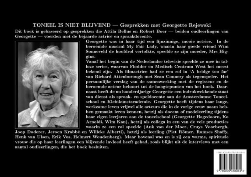 Achterkant van Toneel is niet blijvend
