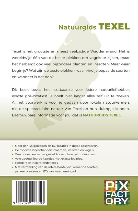 Achterkant van Natuurgids Texel
