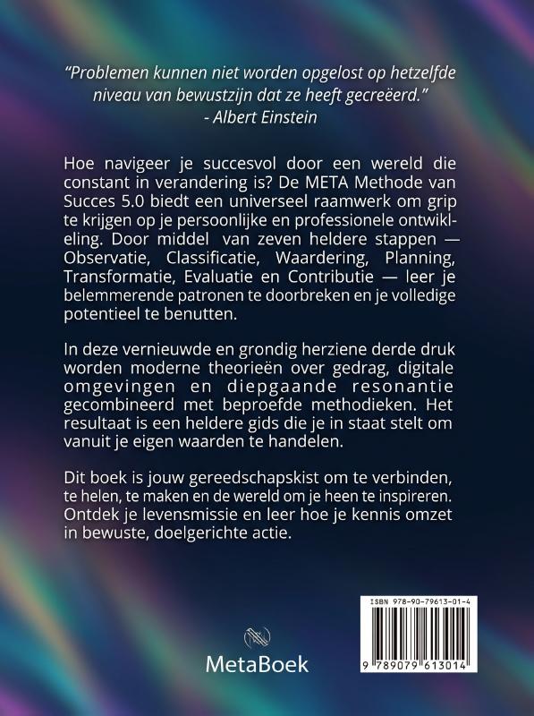 Achterkant van De META Methode van Succes 5.0