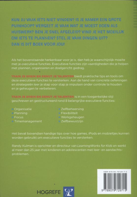 Achterkant van Train je brein en benut je talenten