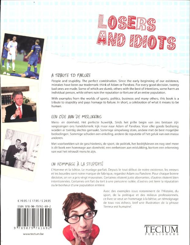 Achterkant van Losers and Idiots