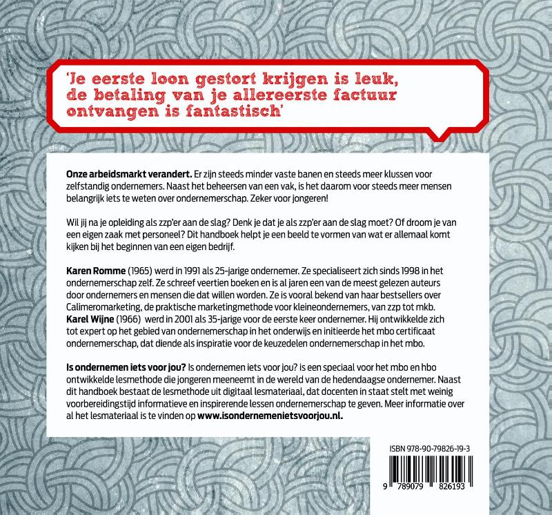 Achterkant van Handboek is ondernemen iets voor jou?