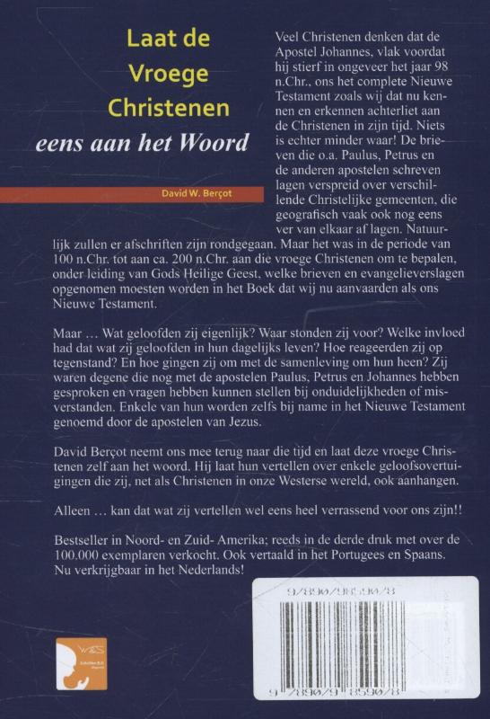 Achterkant van Laat de vroege Christenen eens aan het woord