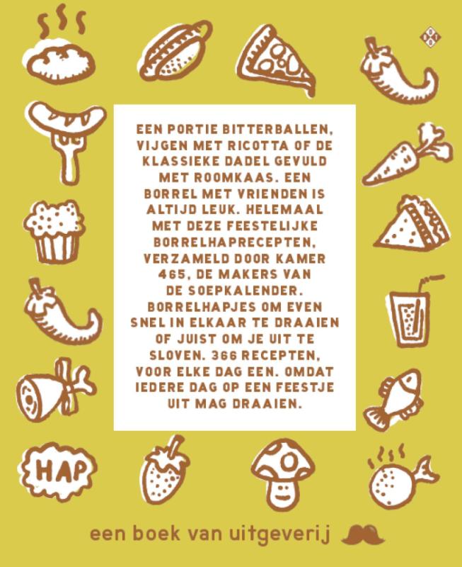 Achterkant van Borrelhapjeskalender