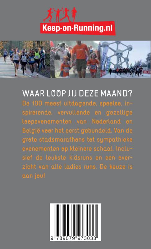 Achterkant van De 100 leukste lopen van Nederland en België - set van 5 stuks