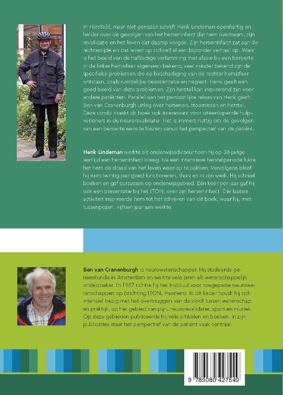 Achterkant van Hersteld maar niet genezen