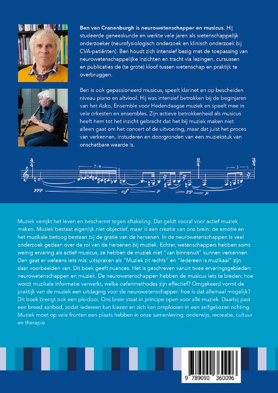 Achterkant van Muziek en brein