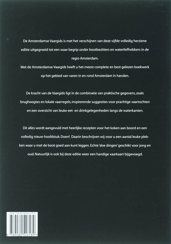Achterkant van Amsterdamse Vaargids