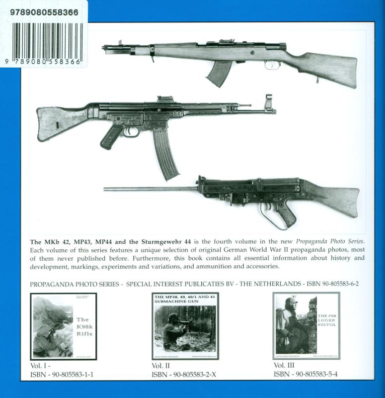 Achterkant van The MKb42, MP43 MP44 and the sturmgewehr 44