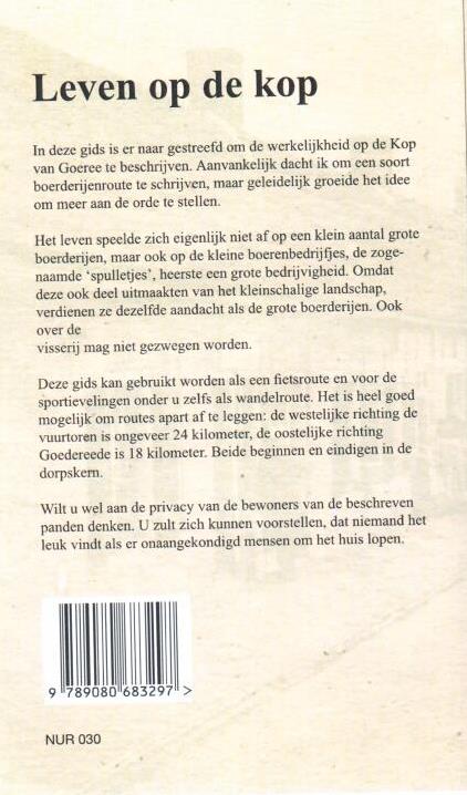 Achterkant van Leven op de Kop