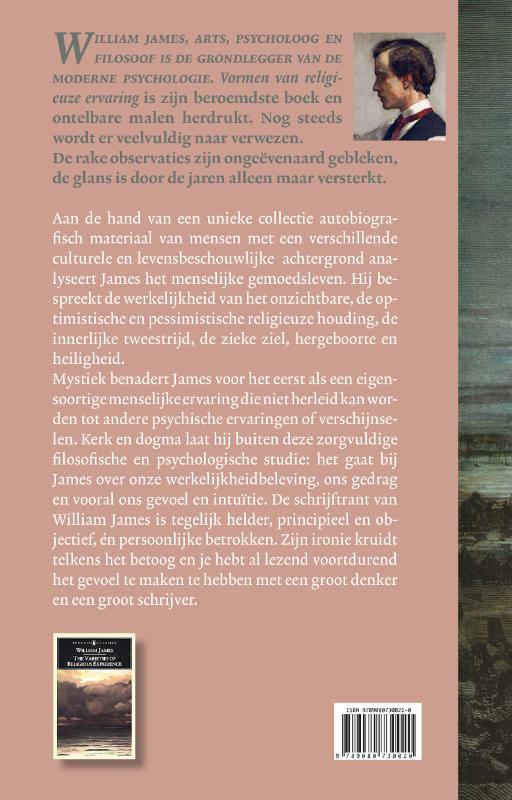 Achterkant van Vormen van de religieuze ervaring