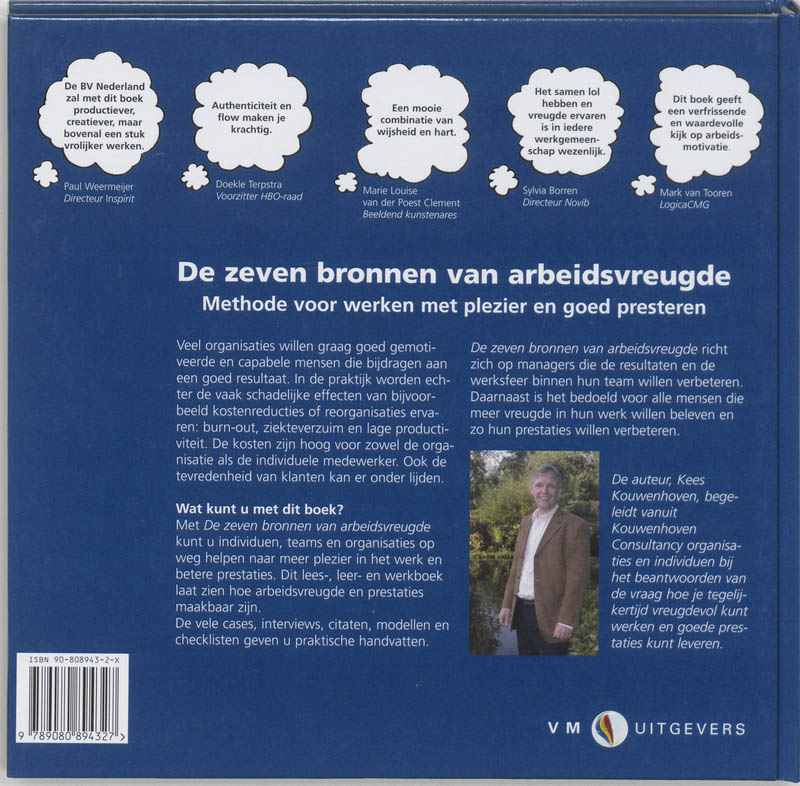 Achterkant van De zeven bronnen van arbeidsvreugde
