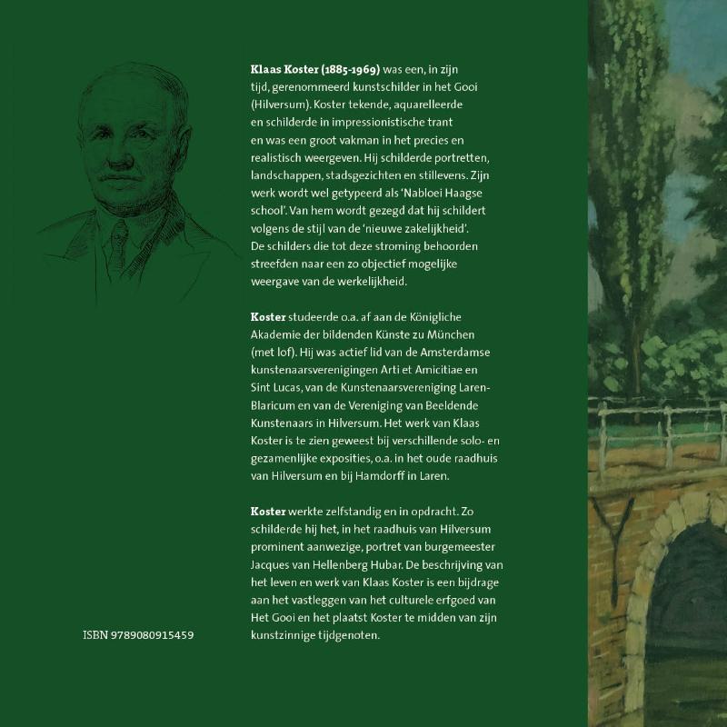 Achterkant van Klaas Koster 1885 - 1969