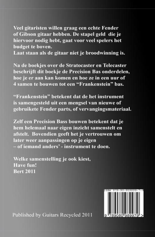 Achterkant van Bouw de Recycled Bassguitar met Precision® Bas onderdelen