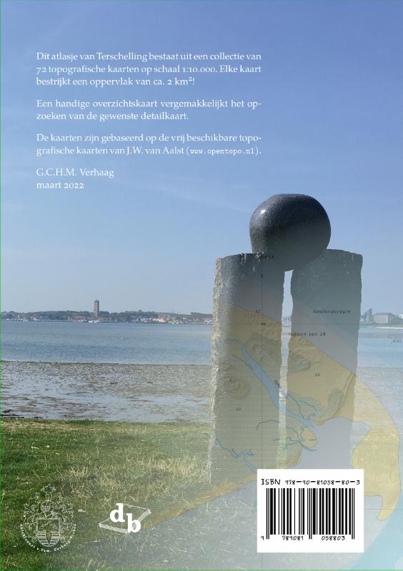Achterkant van Topografisch Atlasje Terschelling