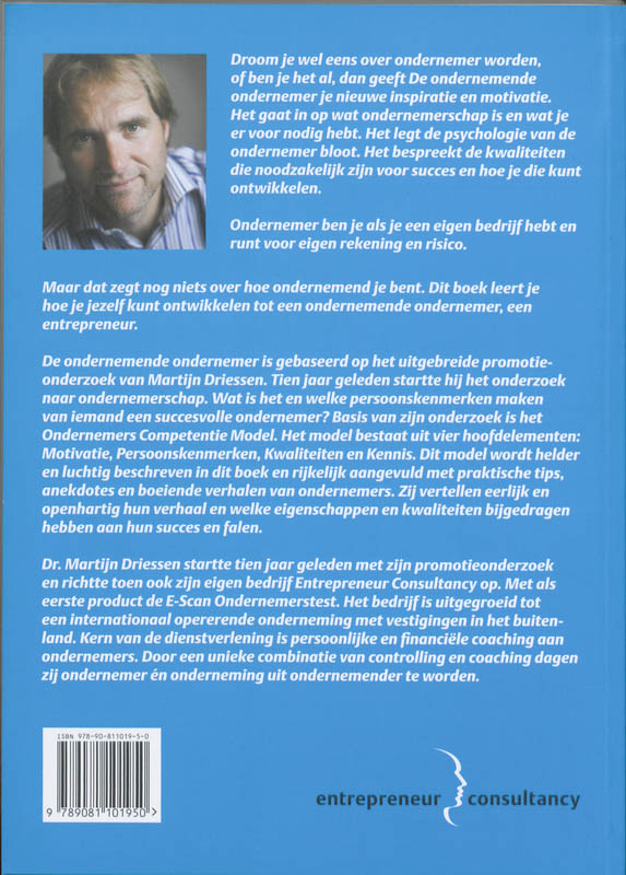 Achterkant van De ondernemende ondernemer