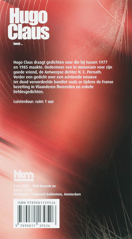 Achterkant van Hugo Claus leest
