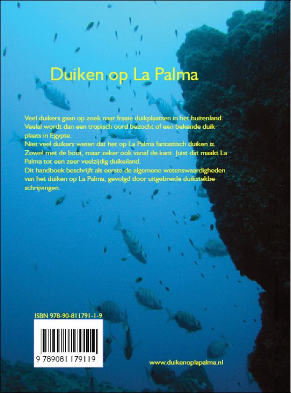 Achterkant van Duiken op La Palma