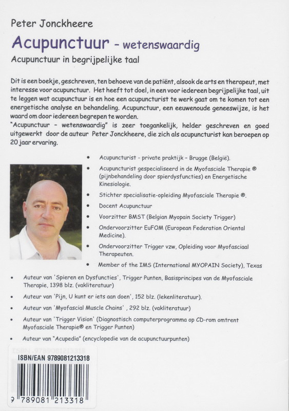 Achterkant van Acupunctuur wetenswaardig