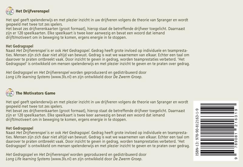 Achterkant van Het Drijfverenspel