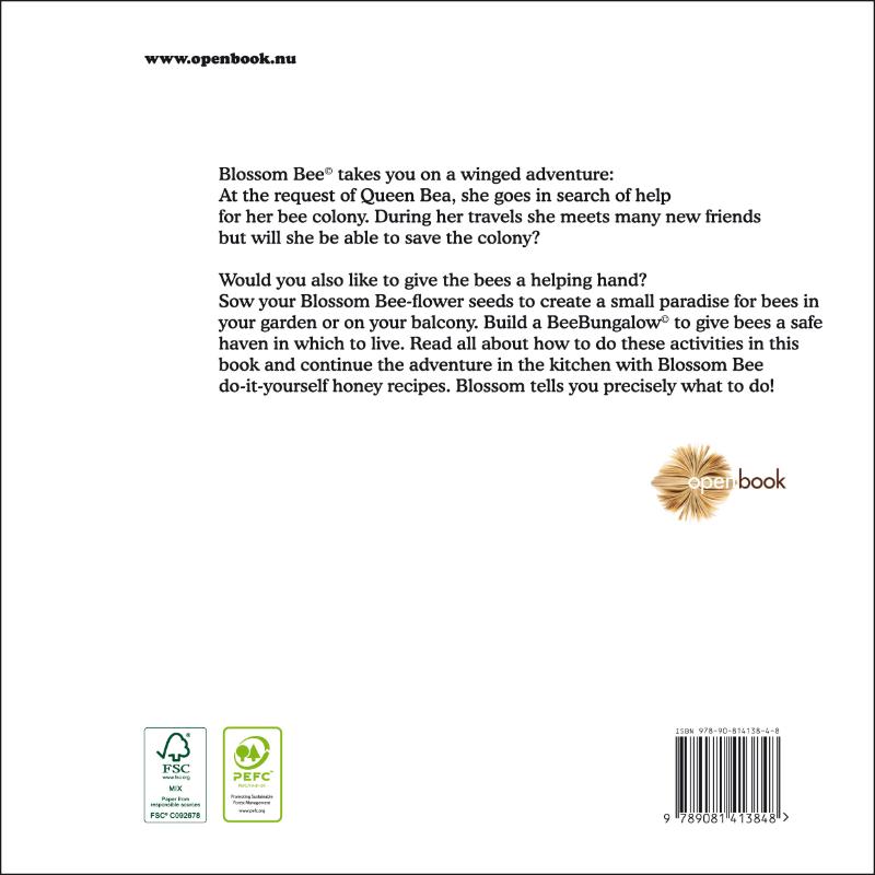 Achterkant van Blossom Bee receives a letter from the queen